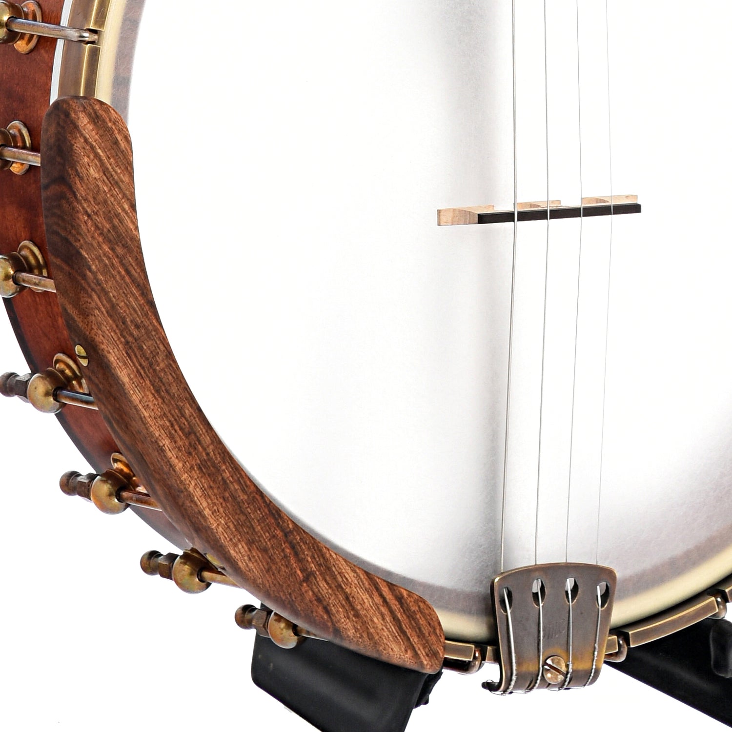 Image 4 of Ome Celtic 12" Tenor Banjo & Gigbag, Curly Maple, Dark Stain- SKU# CELT19-CM12D : Product Type Tenor & Plectrum Banjos : Elderly Instruments