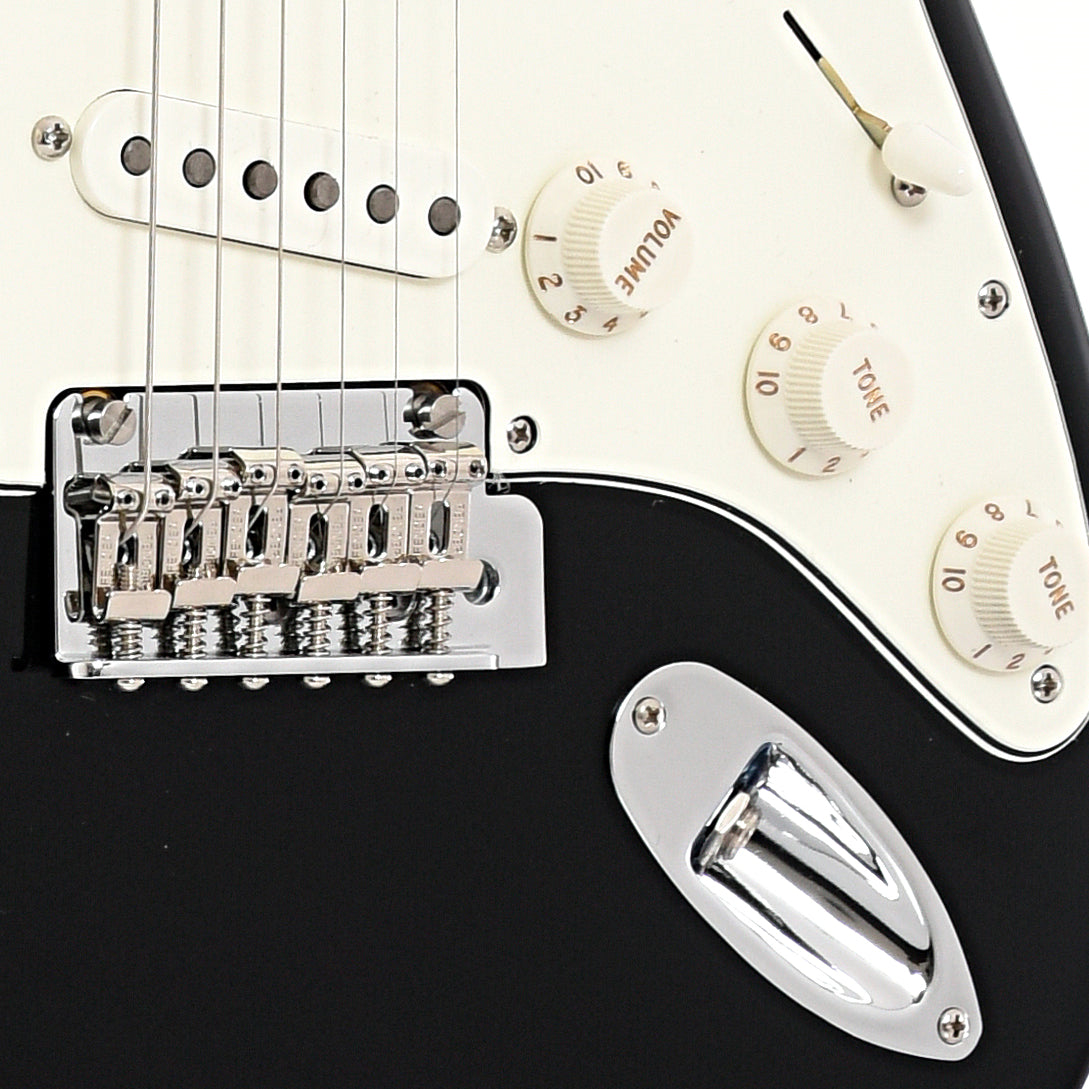 Bridge and controls of Fender Player Stratocaster, Black
