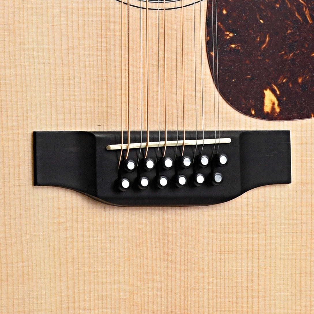 Bridge of Martin Grand J-16E Thin-Body 12-String Guitar 