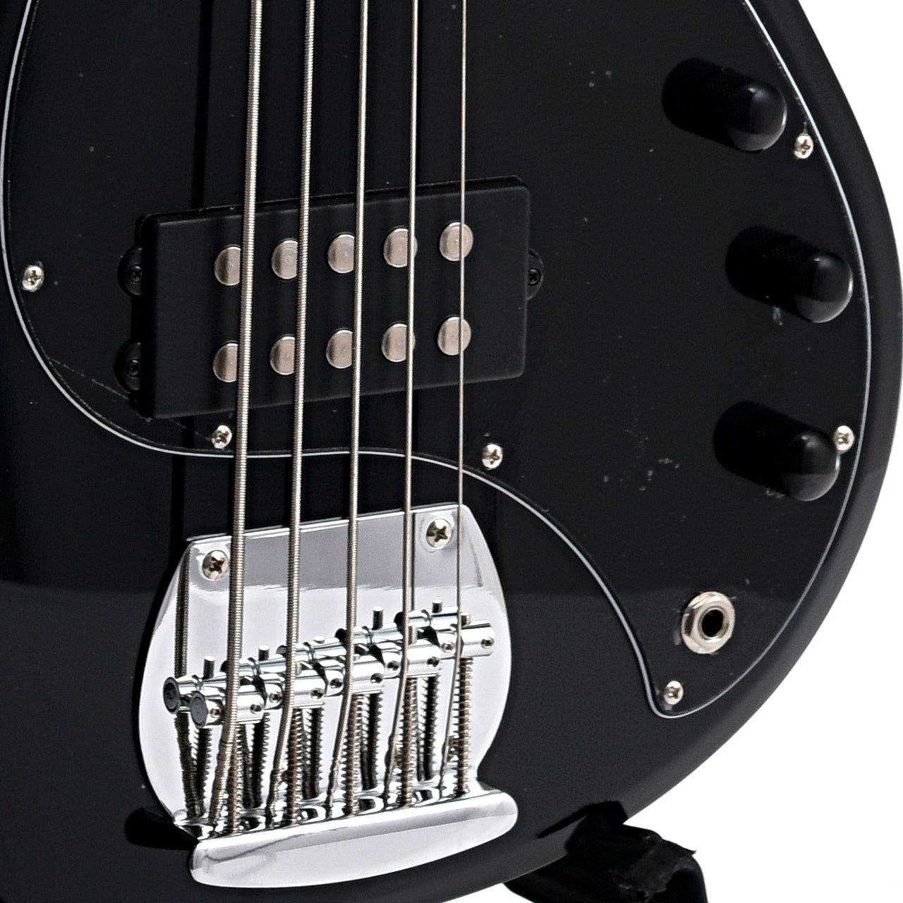 Image 3 of Sterling by Music Man StingRay5 5 String Bass, Black Finish - SKU# RAY5-BK : Product Type Solid Body Bass Guitars : Elderly Instruments