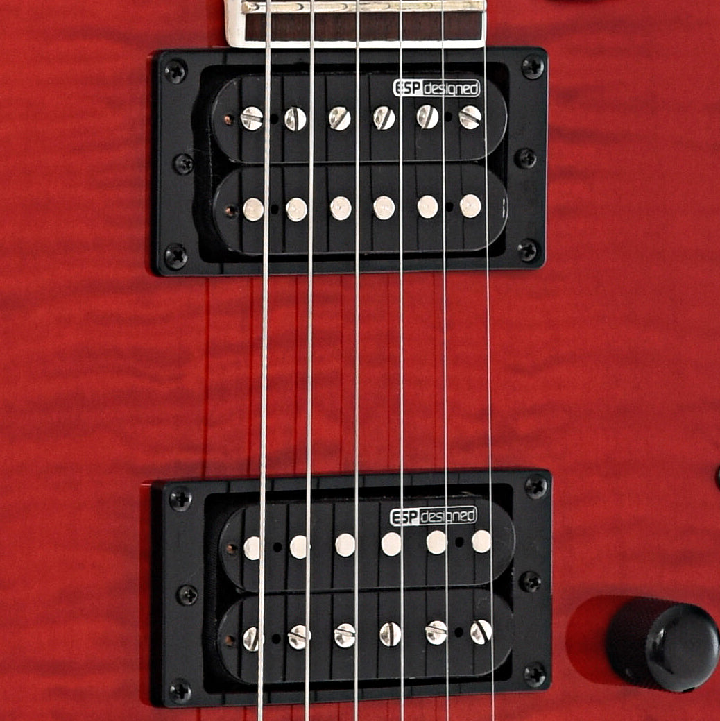 Pickups of ESP LTD M-200FM Electric Guitar, See Thru Red