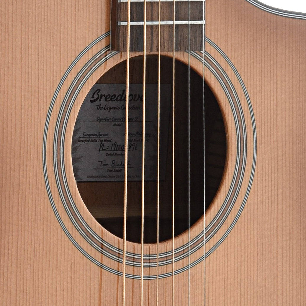 Image 5 of Breedlove Organic Signature Concert Copper CE Torrefied European - African Mahogany Acoustic-Electric Guitar - SKU# BSIG-C : Product Type Flat-top Guitars : Elderly Instruments