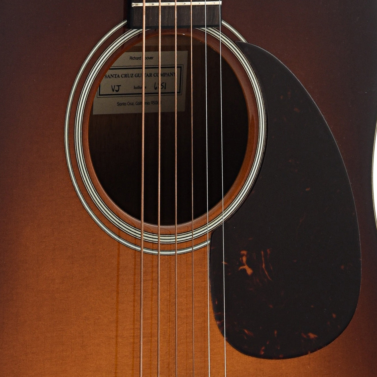 Image 4 of Santa Cruz VJ & Case - SKU# SCVJ-SB : Product Type Flat-top Guitars : Elderly Instruments