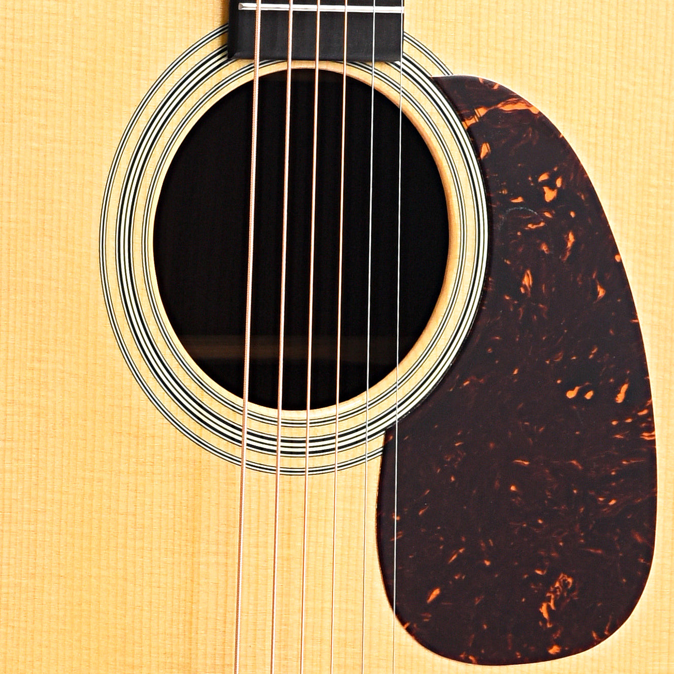 Soundhole and Pickguard of Martin D-28 Guitar