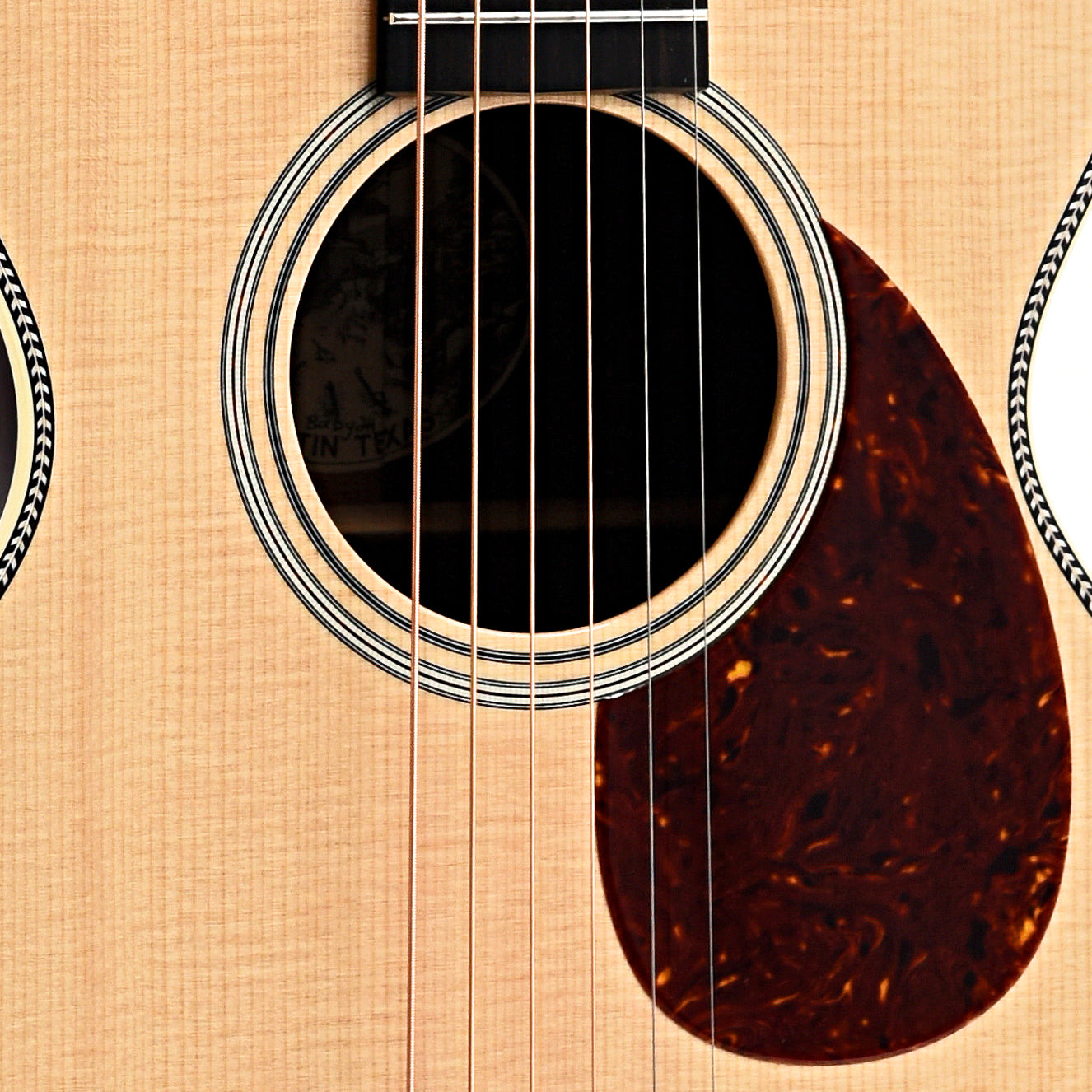 Soundhole and Pickguard of Collings Baby 2H 
