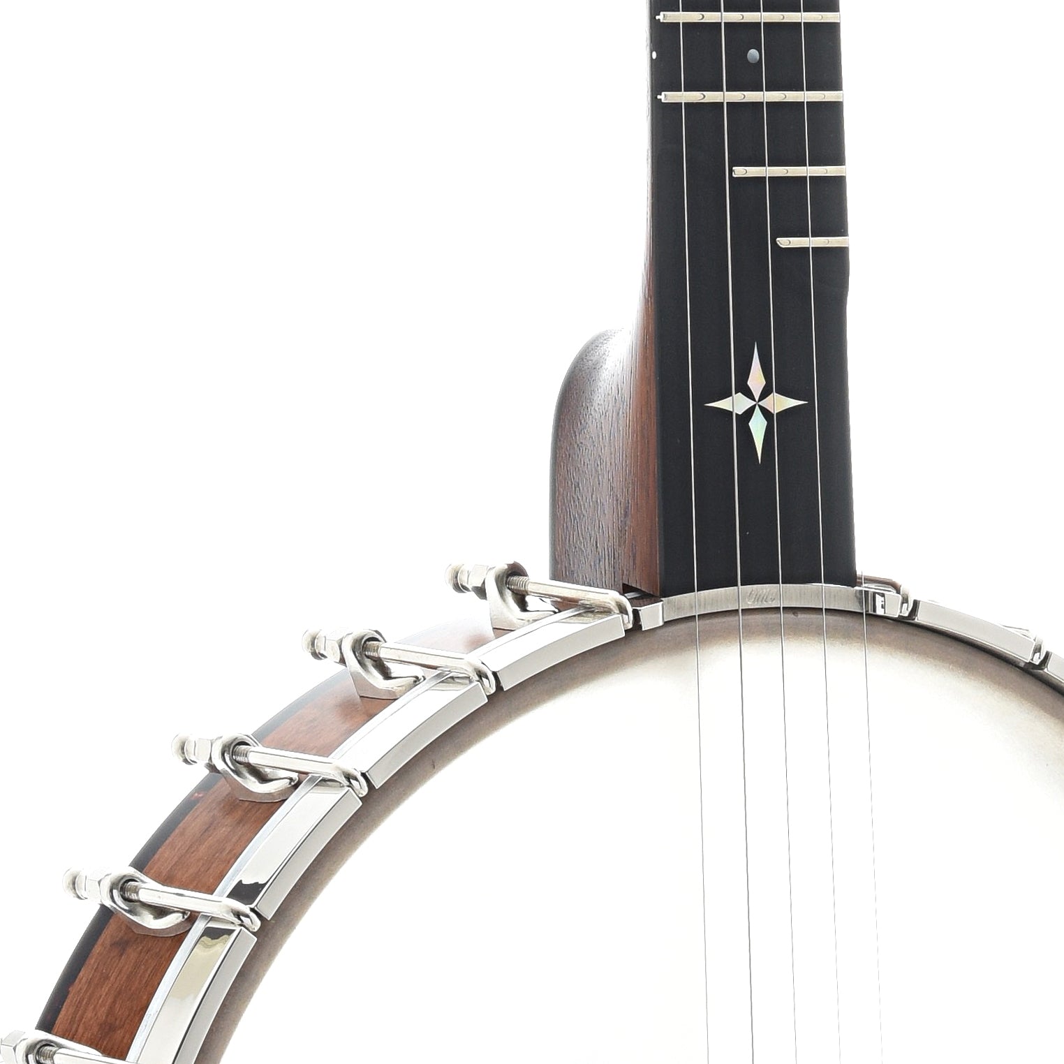 Image 4 of Ome Custom Alpha 12" Openback Banjo & Case, Mahogany - SKU# OMEALPHA-12CUST : Product Type Open Back Banjos : Elderly Instruments