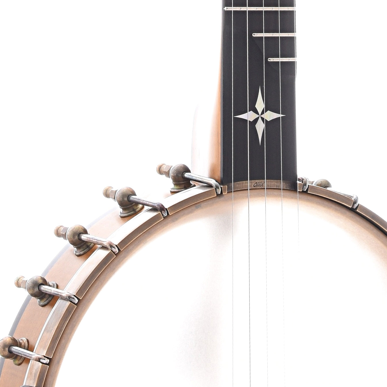 Image 4 of Ome Minstrel 11" Banjo & Case, Curly Maple Neck - SKU# OMINST-CMPL11 : Product Type Open Back Banjos : Elderly Instruments