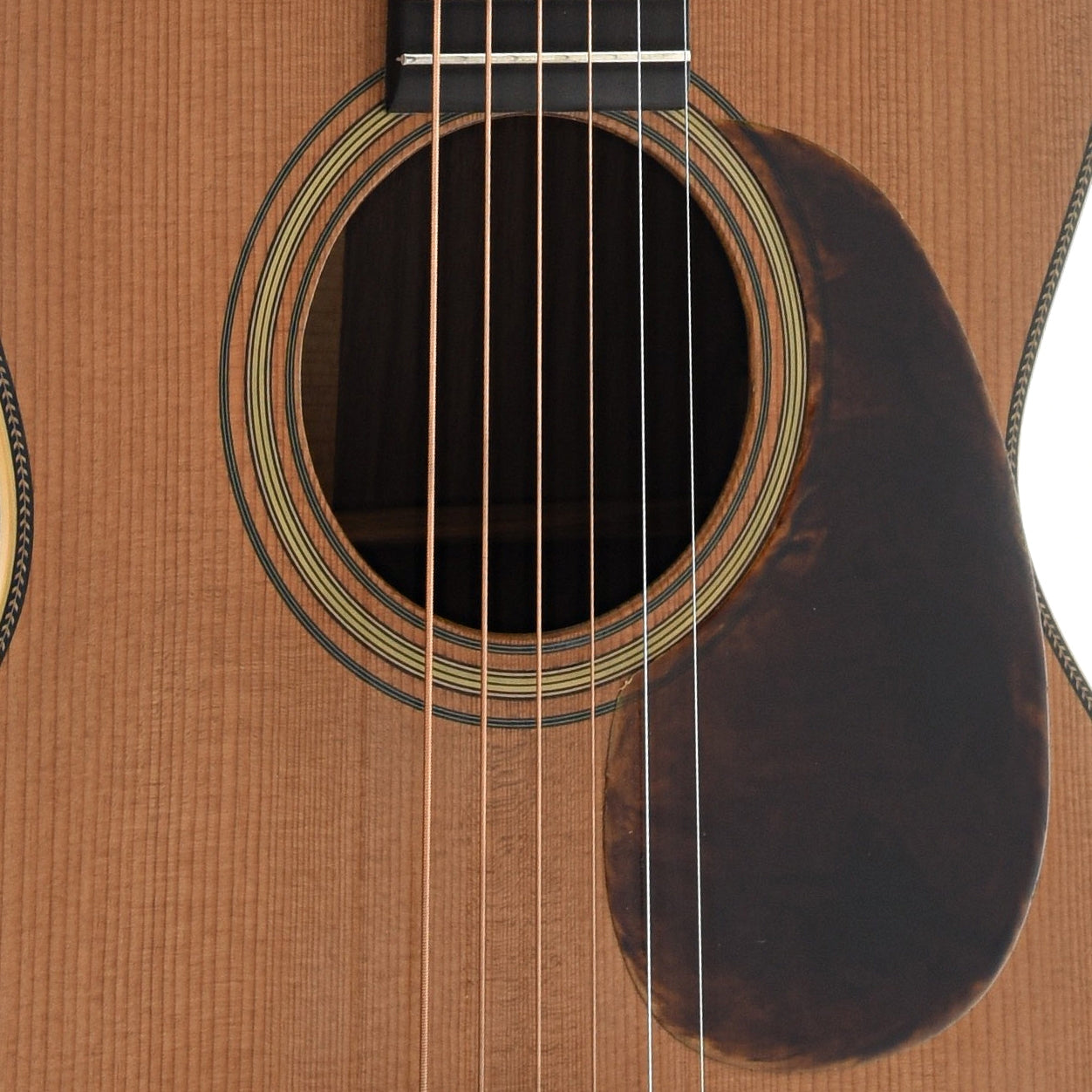 Image 4 of Pre-War Guitars Co. Single-O Herringbone Brazilian Rosewood, Level 1 Aging - SKU# PW0BR : Product Type Flat-top Guitars : Elderly Instruments