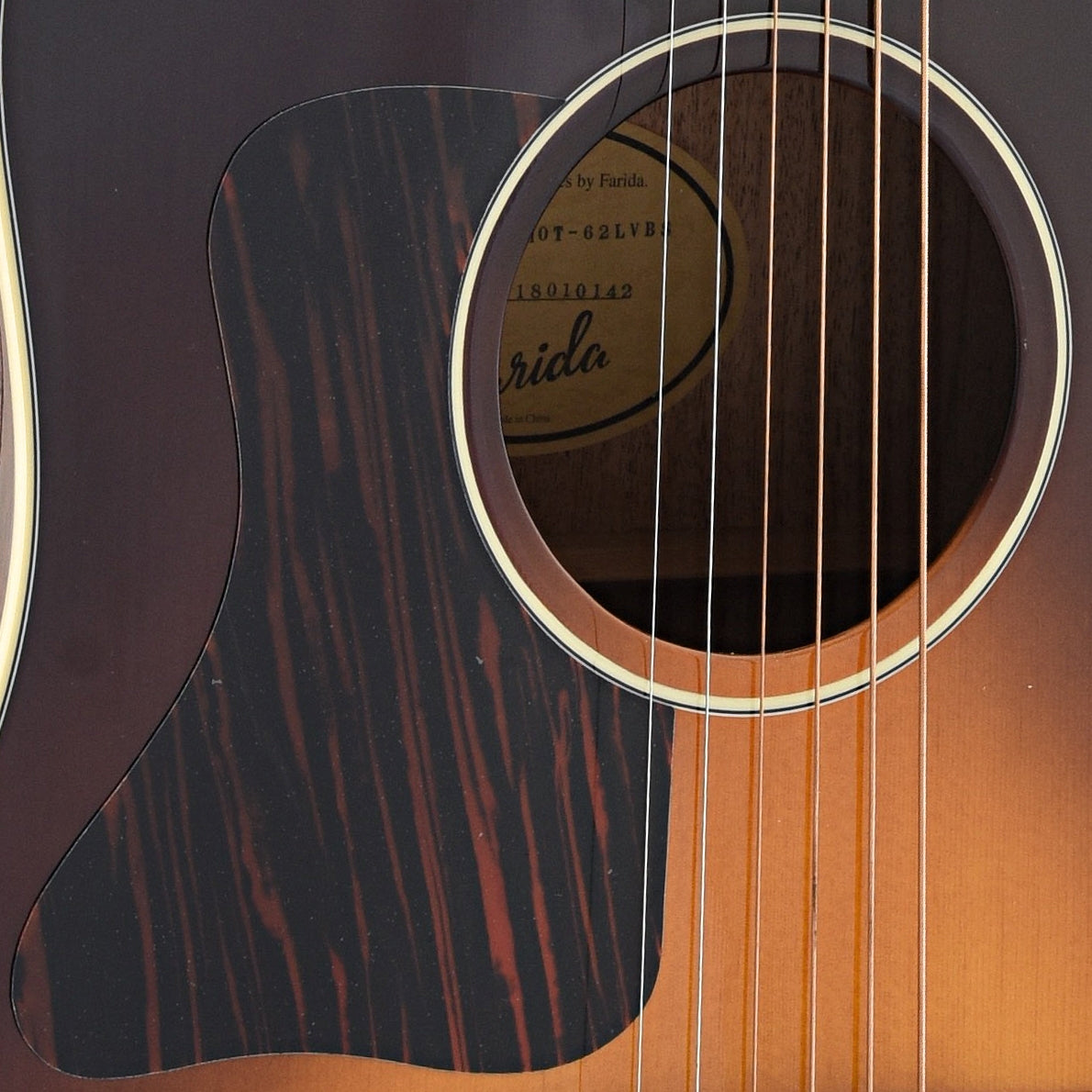Image 4 of Farida Old Town Series OT-62 L VBS Acoustic Guitar, Left-Handed - SKU# OT62L : Product Type Flat-top Guitars : Elderly Instruments