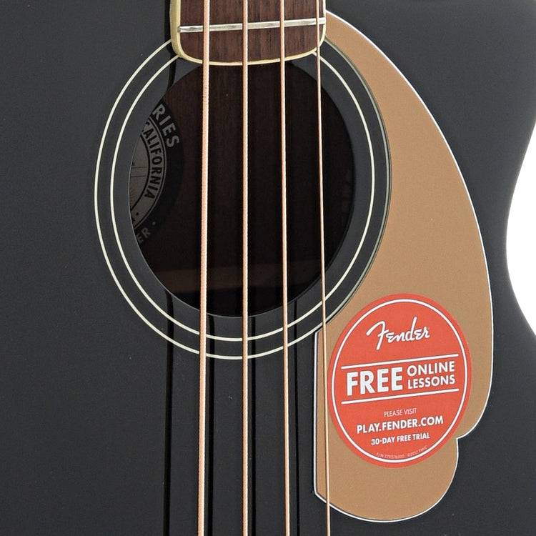 sound hole of Fender Kingman Acoustic Bass