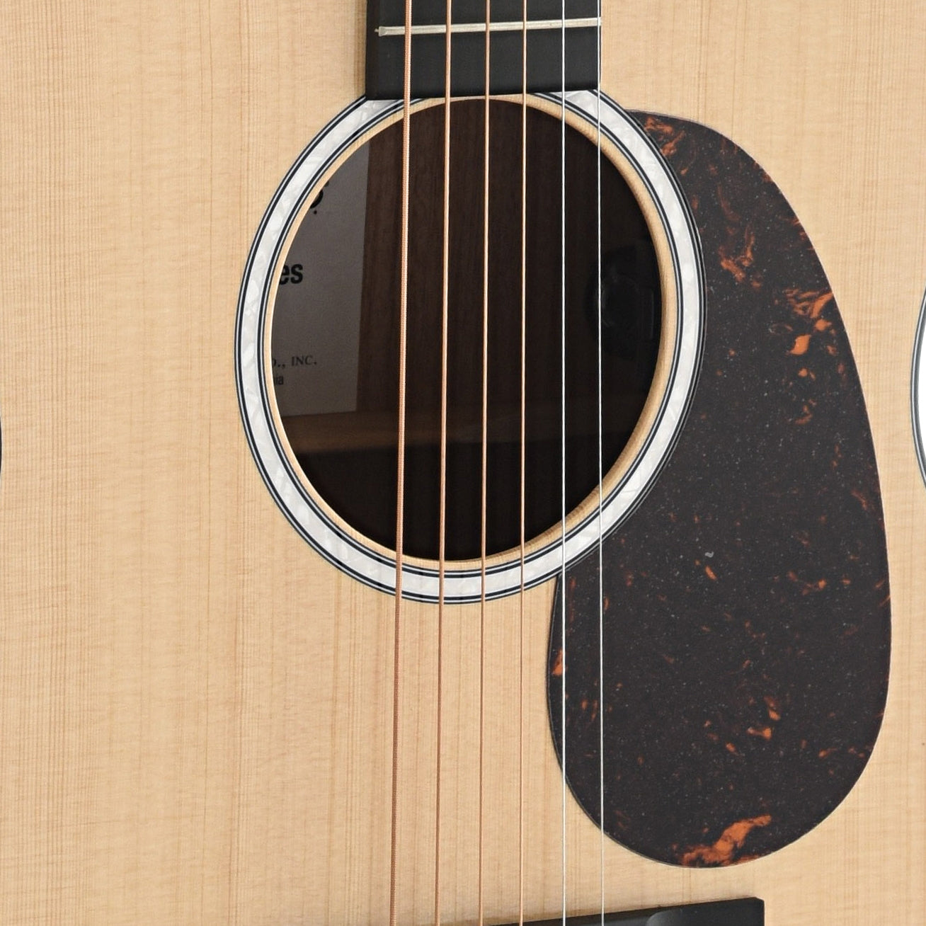 Soundhole and Pickguard of Martin GPC-11E Guitar 