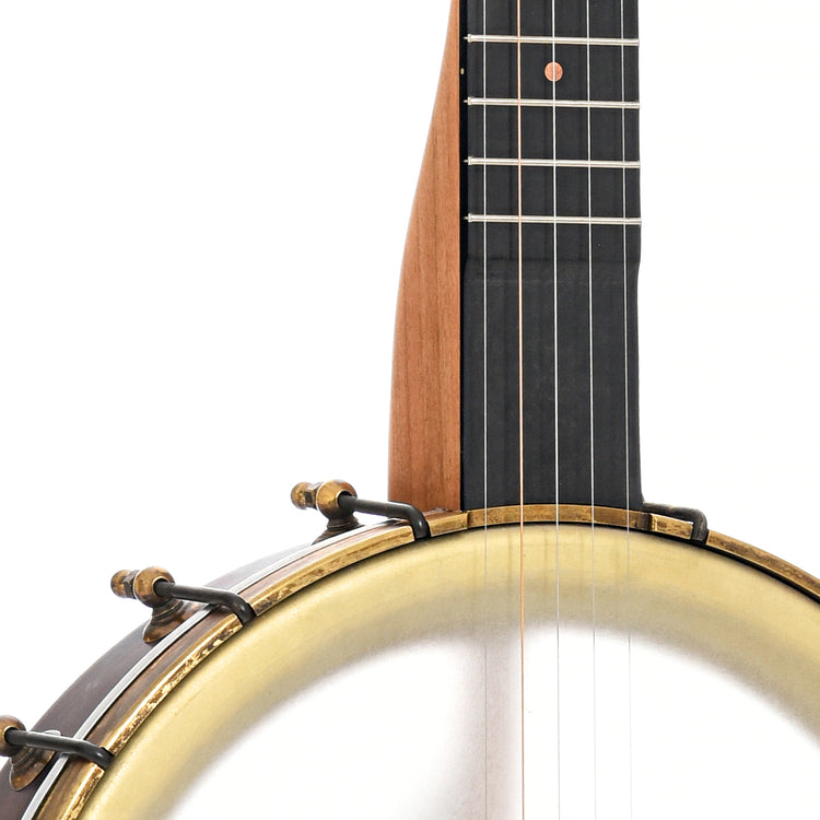 front body and neck joint of Pisgah 12" Cherry Rambler Dobson Special Copper Openback Banjo