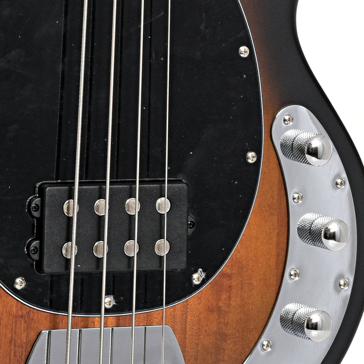 Image 5 of Sterling by Music Man StingRay 4 Bass, Vintage Sunburst Satin Finish - SKU# RAY4-VSBS : Product Type Solid Body Bass Guitars : Elderly Instruments