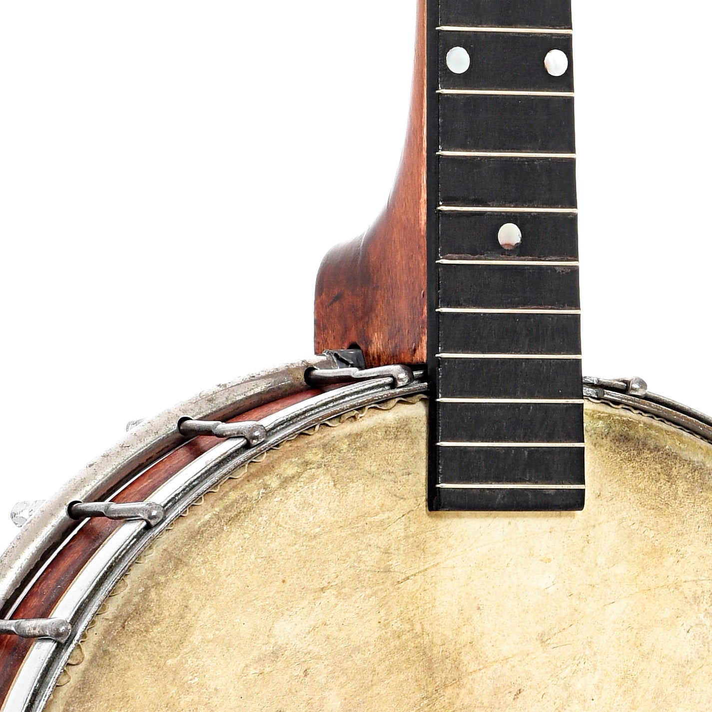 Front body and neck join of Gibson TB-0 Tenor Banjo (1924)