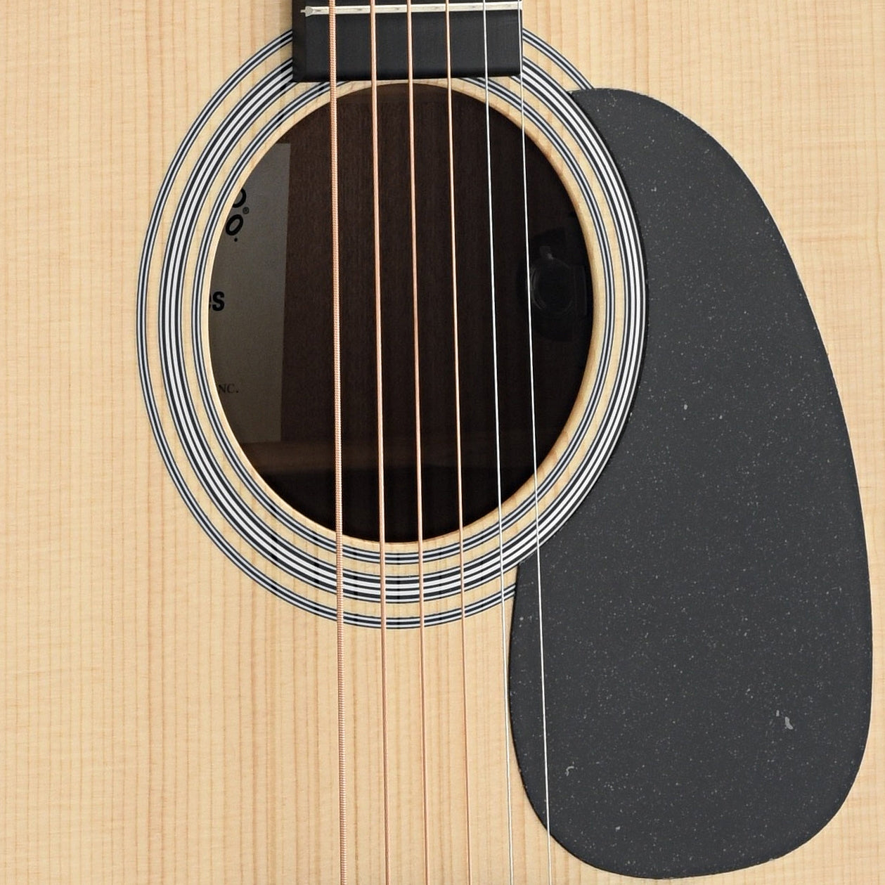 Soundhole and Pickguard of Martin D-12E Guitar