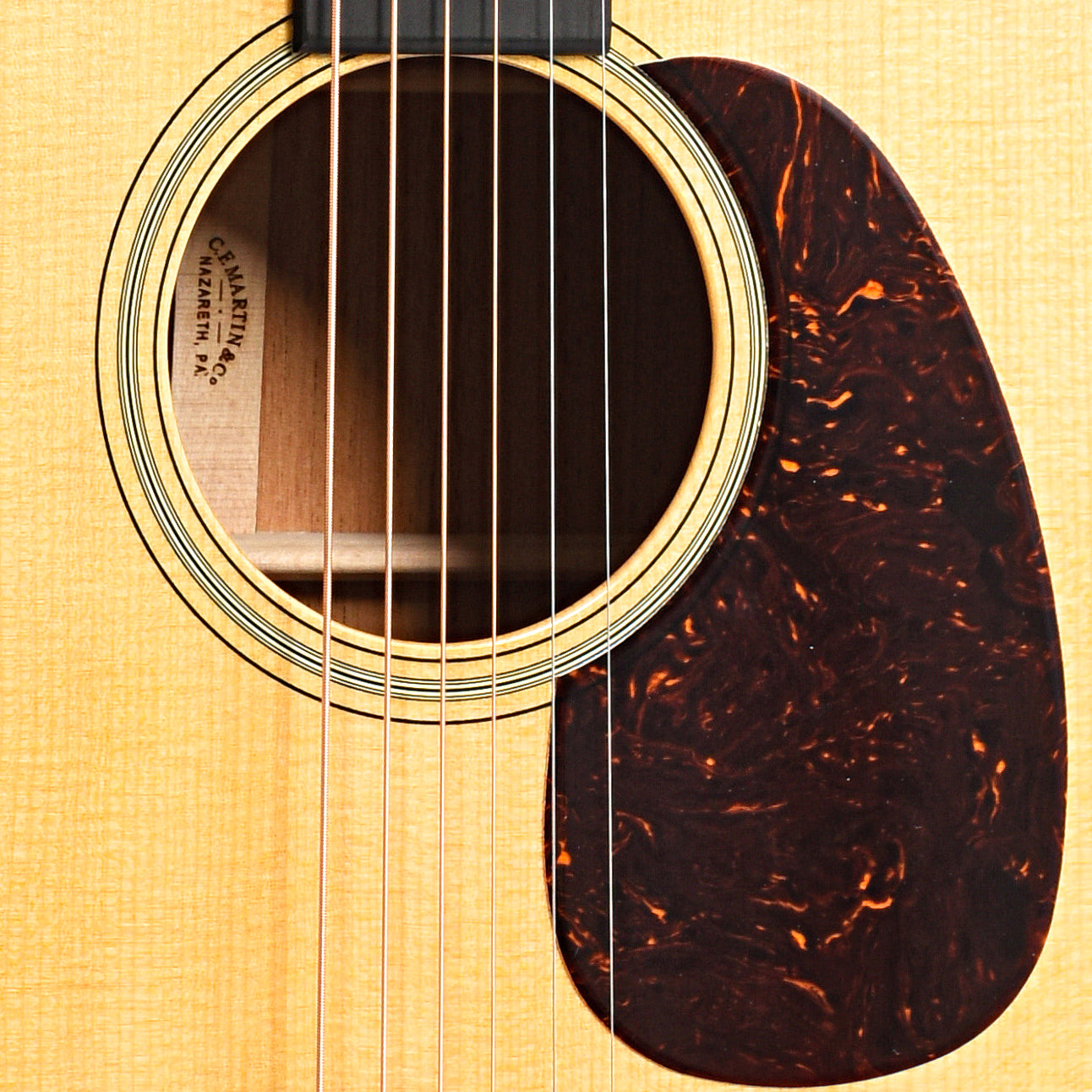 Soundhole and Pickguard of Martin D-18 Guitar 