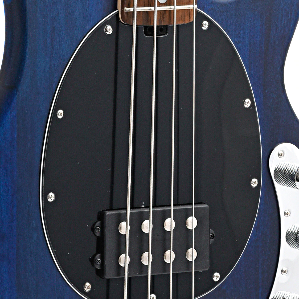 Image 5 of Sterling by Music Man StingRay 4 Bass, Trans Blue Satin Finish - SKU# RAY4-TBS : Product Type Solid Body Bass Guitars : Elderly Instruments