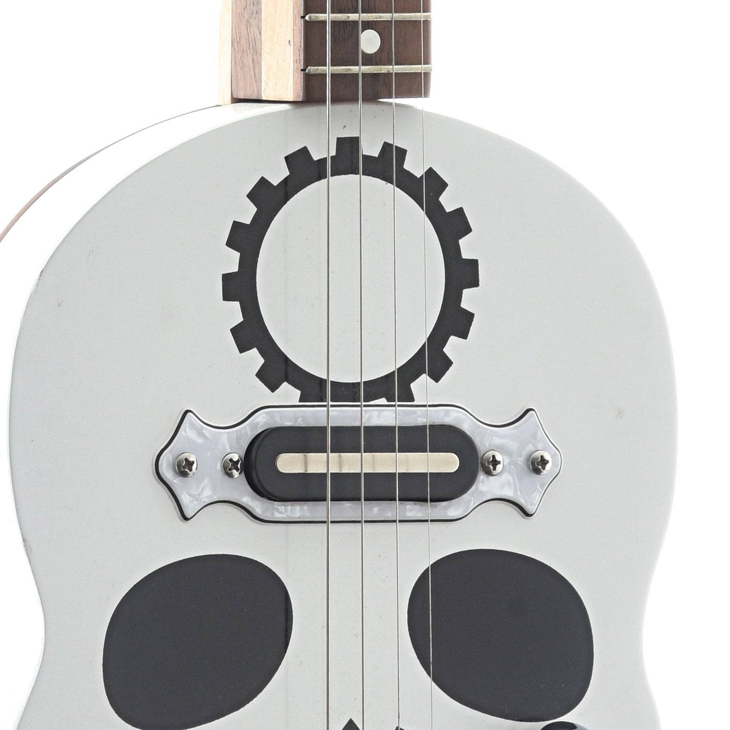 Image 4 of Get Down Guitars White Skull Cigar Box 4-String Electric Guitar - SKU# GDGSK4 : Product Type Solid Body Electric Guitars : Elderly Instruments
