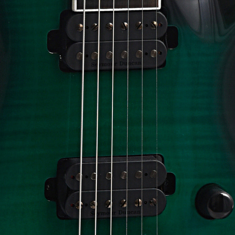 Pickups of ESP LTD H3-1000 Electric Guitar, Black Turquoise Burst