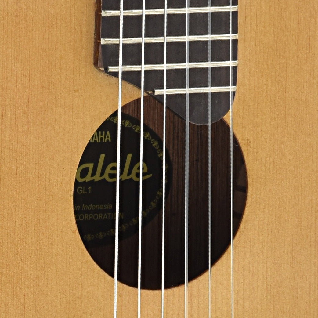 Soundhole of Yamaha GL1 Guitalele Guitar Ukulele
