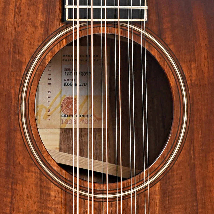 Soundhole of Taylor K62ce Limited Edition 12-String