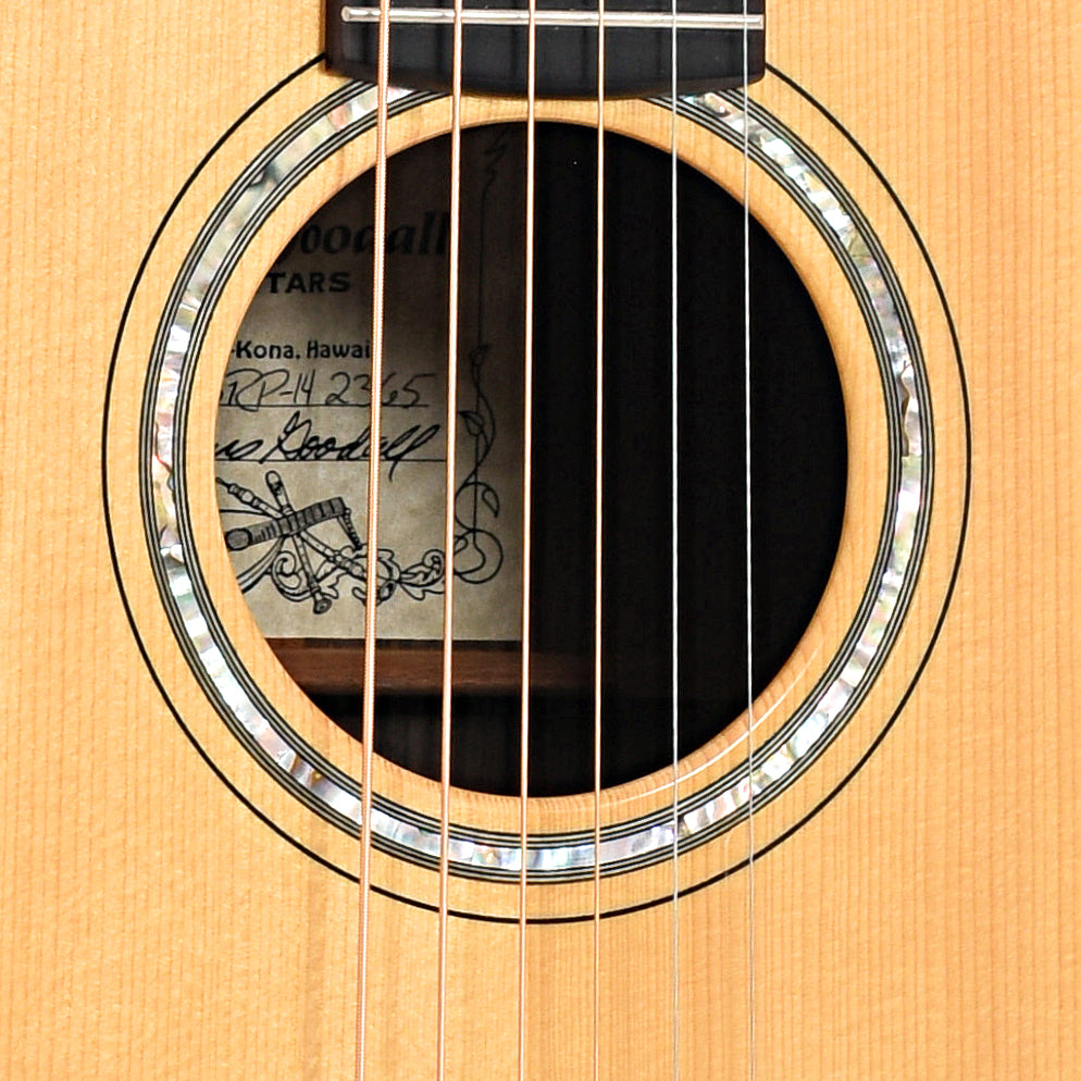 Sound hole of Goodall BRP-14 Acoustic