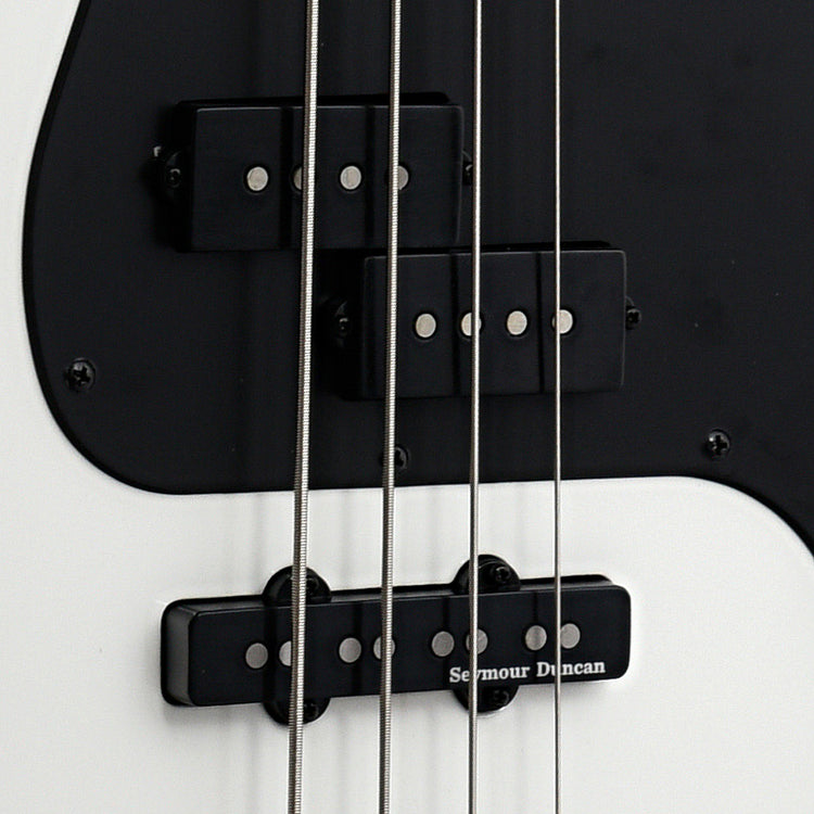 Image 6 of ESP LTD Surveyor87 4-String Bass, Pearl White - SKU# SURVEYOR87-PW : Product Type Solid Body Bass Guitars : Elderly Instruments