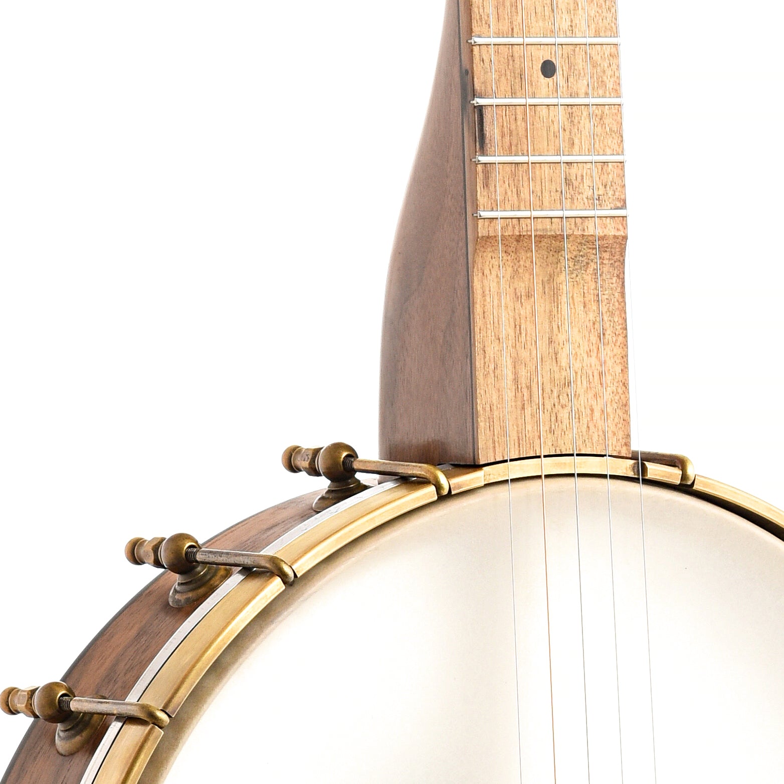 Image 5 of Pisgah Banjo Co. 12" Walnut Possum Openback Banjo, Short Scale - SKU# PP12SHORT-WAL : Product Type Open Back Banjos : Elderly Instruments