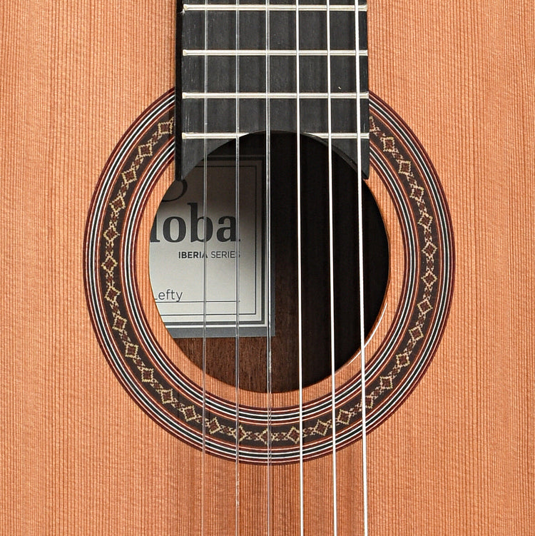 Sound hole of Cordoba C5 Left-Handed Classical 