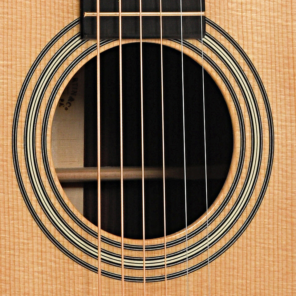Sound hole of Martin 0-12 28 Modern Deluxe Guitar