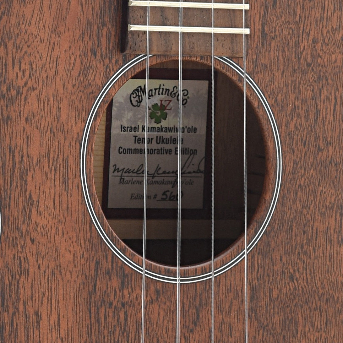 Soundhole of Martin 1T Iz Tenor Ukulele
