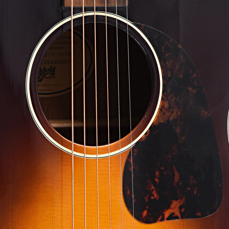 Soundhole and Pickguard of Farida Old Town Series OT-22 VBS Acoustic Guitar
