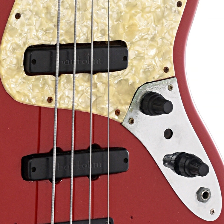 Pickups and controls of Parts Fretless Bass