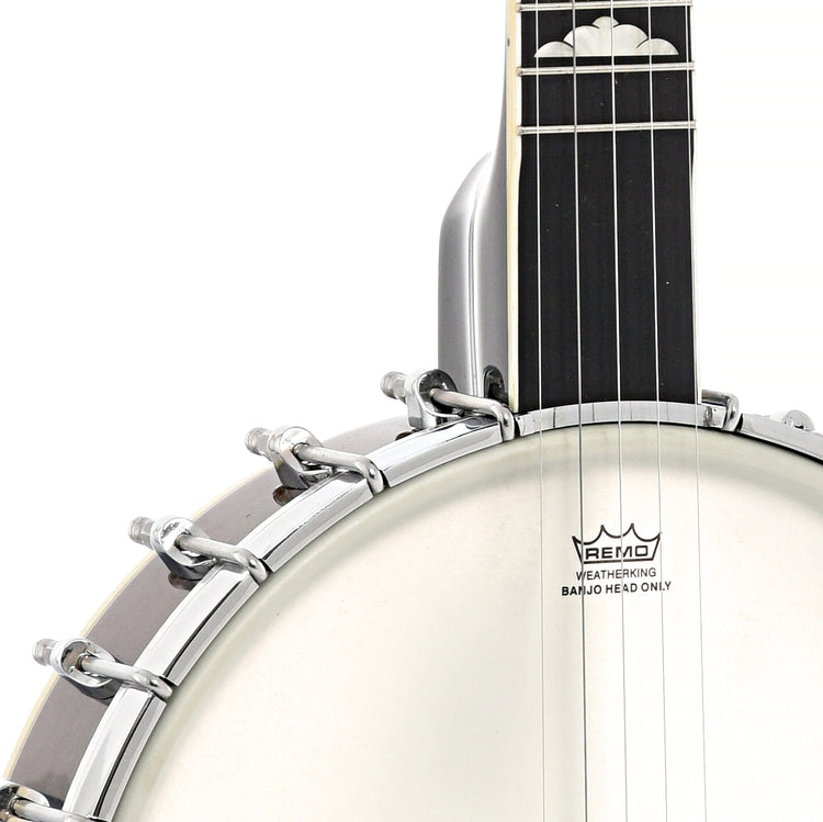 Front neck joint of Gold Tone WL-250 Whyte Laydie Openback Banjo