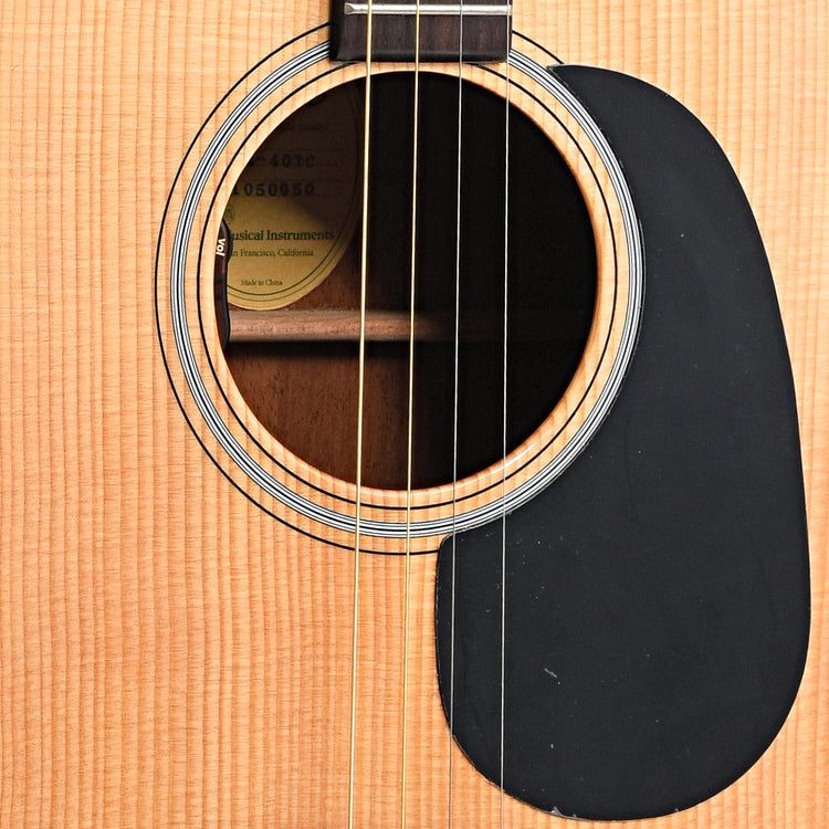 Soundhole and Pickguard of Blueridge Contemporary Series BR-40TCE Tenor Cutaway Acoustic / Electric Guitar