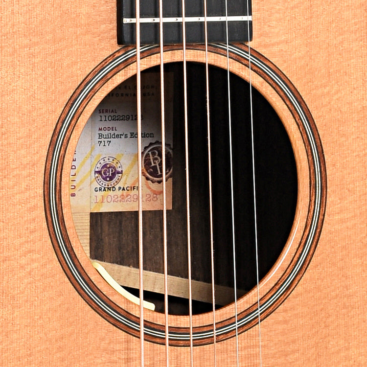 Image 6 of Taylor Builder's Edition 717 (2019)- SKU# 20U-210852 : Product Type Flat-top Guitars : Elderly Instruments