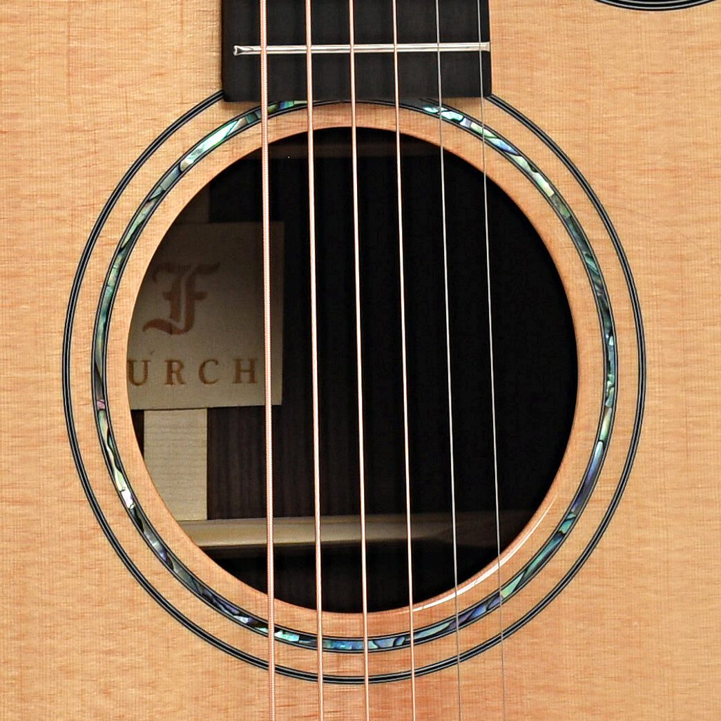 Sound hole of Furch Yellow Deluxe Gc-SR Acoustic, Spruce & Rosewood