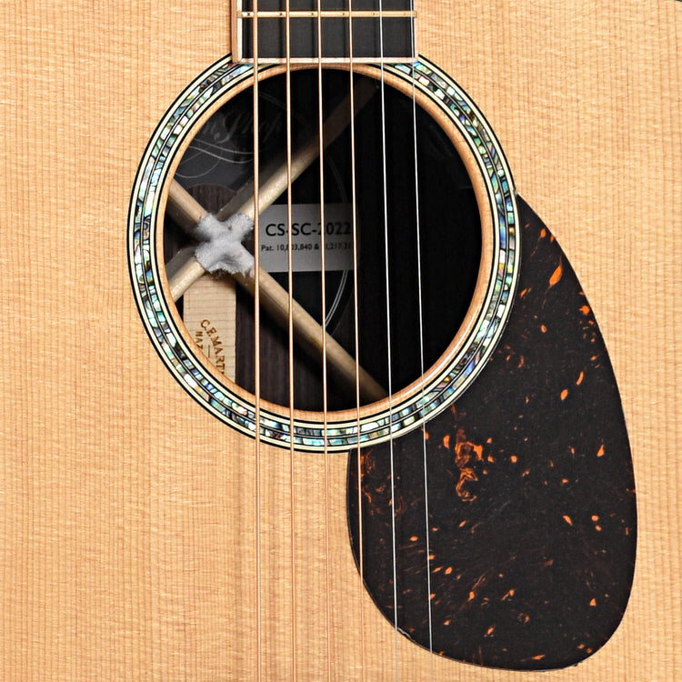 Sound hole of Martin SC-13E Special Cutaway Guitar