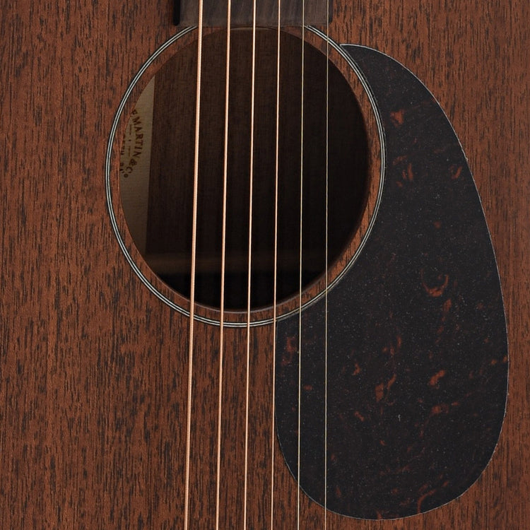 Soundhole and Pickguard of Martin 00-15M Mahogany Guitar