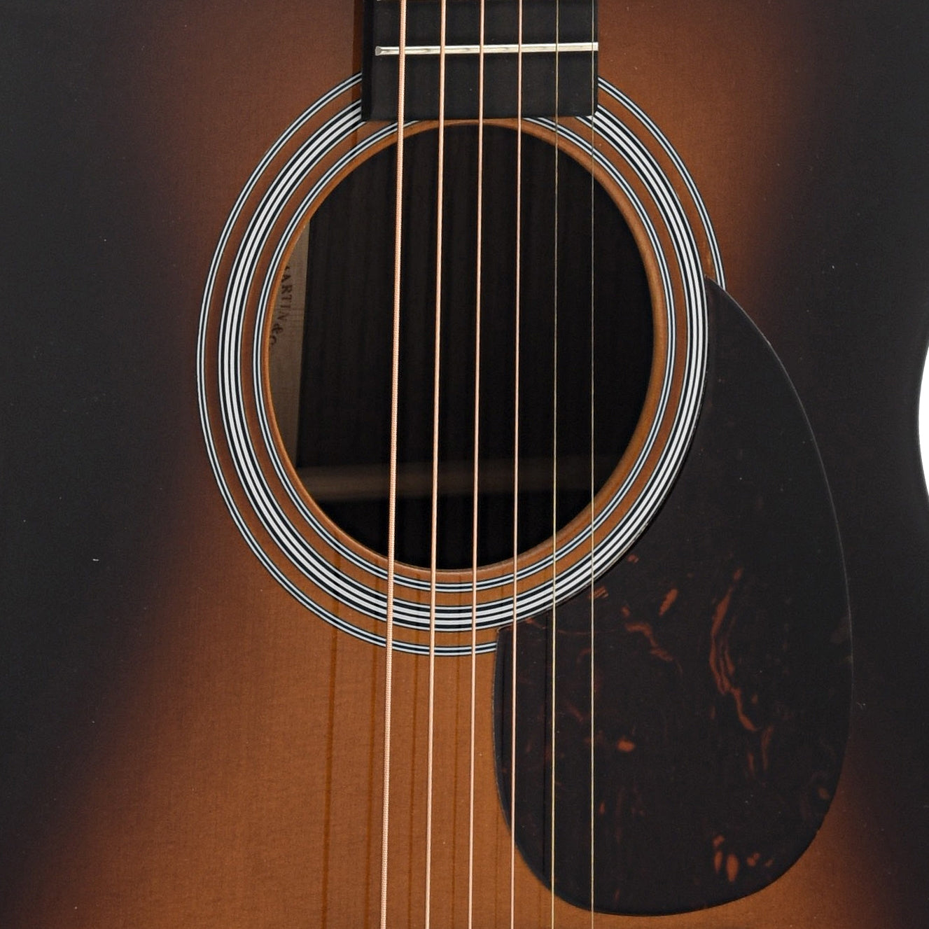 Image 4 of Martin OM-21 Sunburst Guitar & Case - SKU# OM21SB-1935 : Product Type Flat-top Guitars : Elderly Instruments