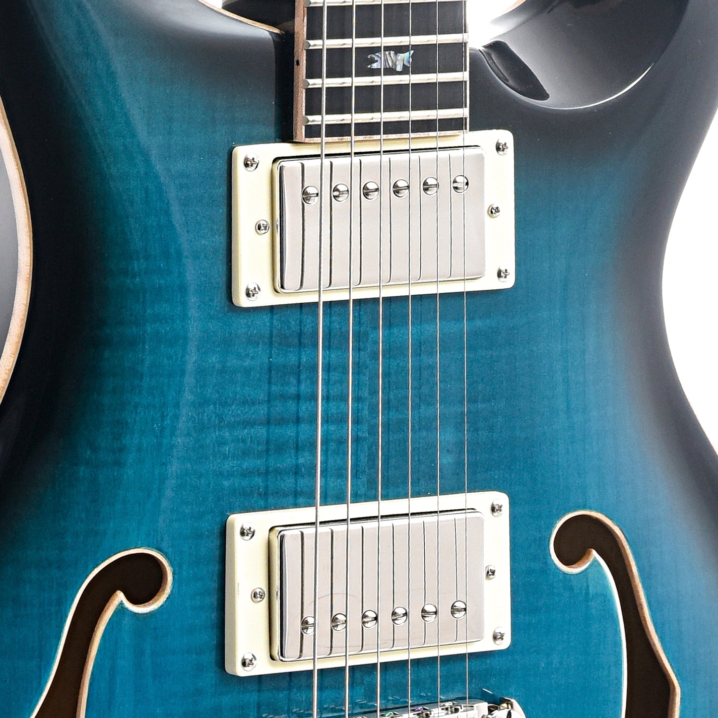 Image 5 of PRS SE Hollowbody II Piezo Peacock Blue Burst - SKU# SHEIIP-PBB : Product Type Hollow Body Electric Guitars : Elderly Instruments