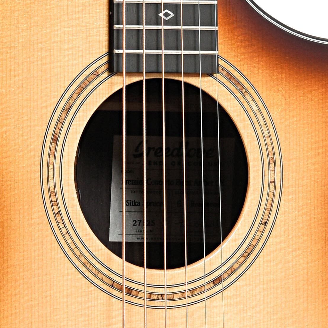Image 5 of Breedlove Premier Concerto Burnt Amber CE Sitka - EI Rosewood Acoustic-Electric Guitar- SKU# BPCO-SIR : Product Type Flat-top Guitars : Elderly Instruments
