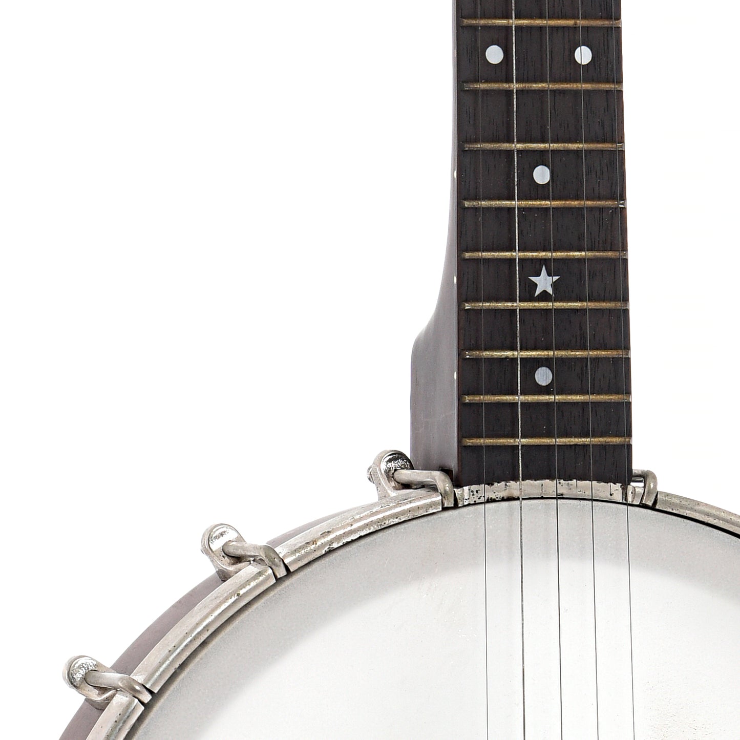 Front body and neck join of Saga SS10 Open Back Banjo