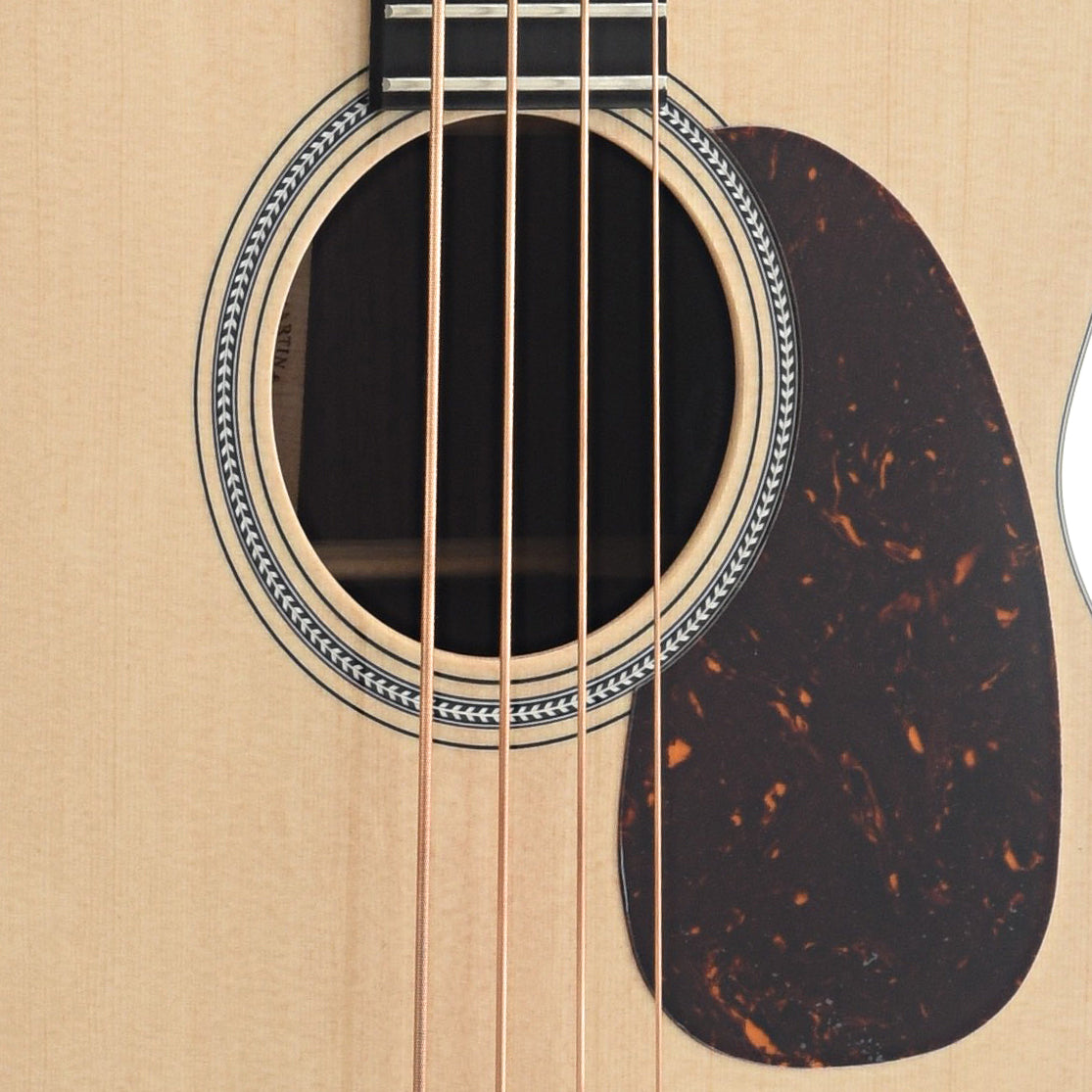 Soundhole and Pickguard of Martin BC-16E Acoustic-Electric Bass Guitar