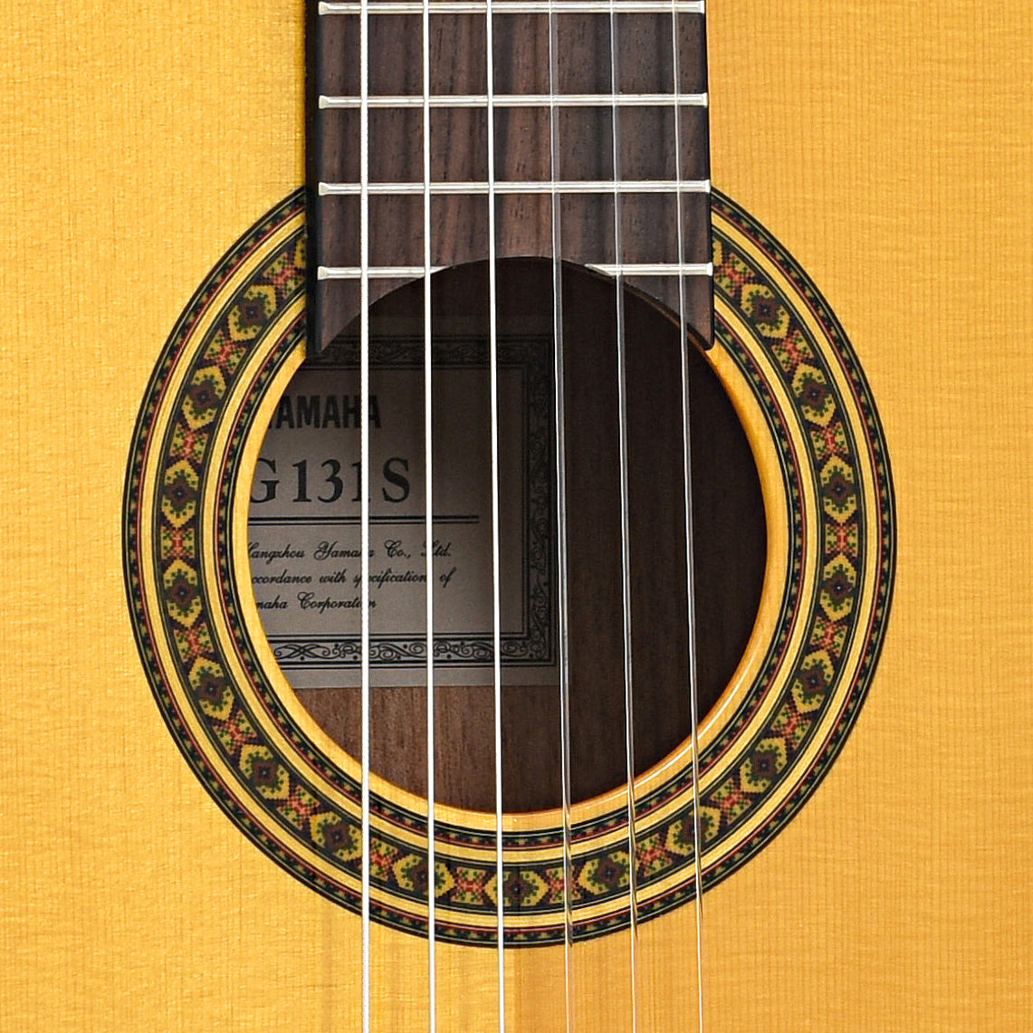 Soundhole of Yamaha CG131S Acoustic Guitar
