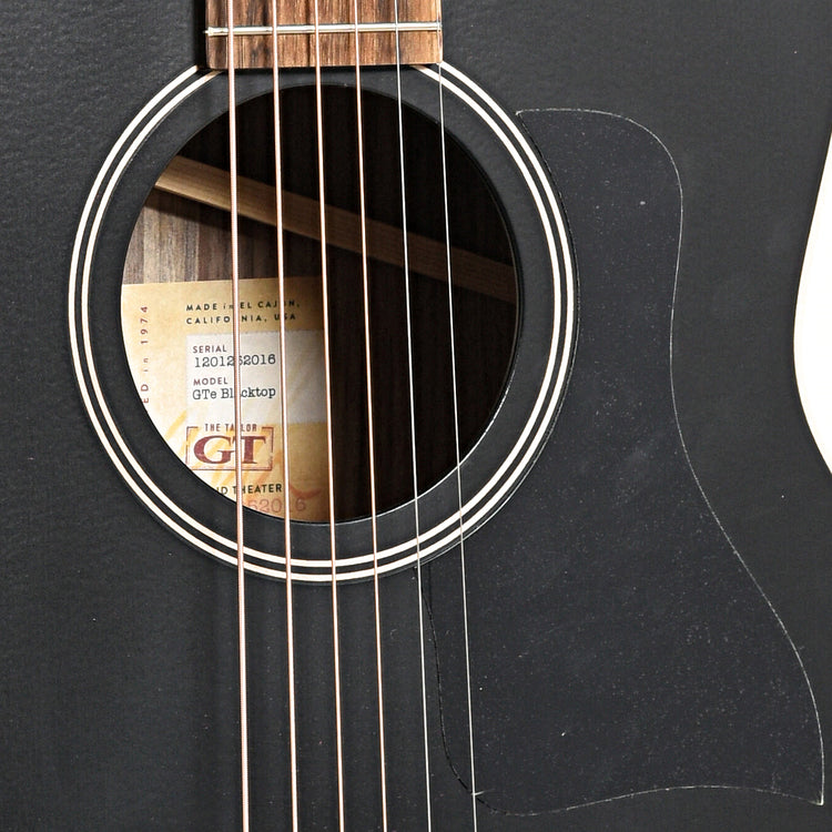 Image 5 of Taylor GTe Blacktop Acoustic/Electric Guitar- SKU# GTEBT : Product Type Flat-top Guitars : Elderly Instruments