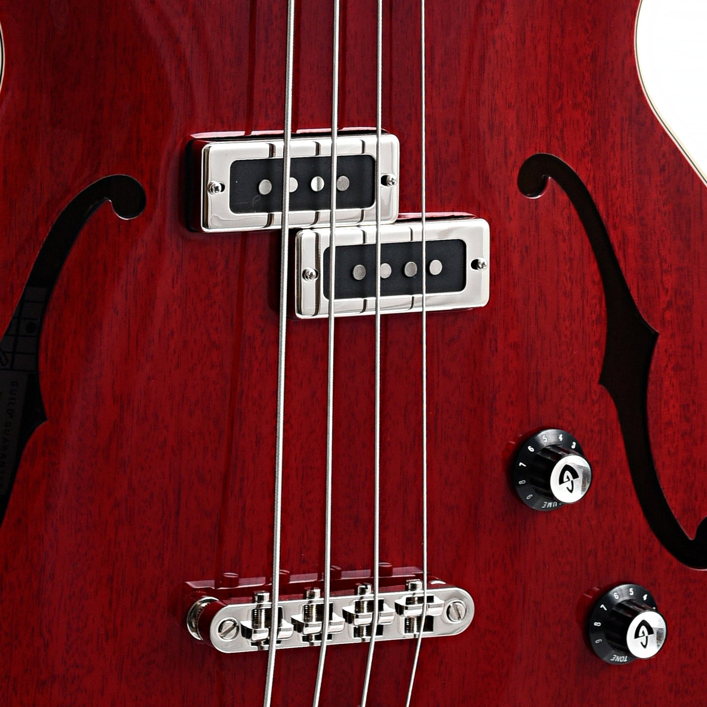 Image 4 of Guild Starfire 1 Bass, Cherry Red - SKU# GSF1BASS-CHR : Product Type Hollow Body Bass Guitars : Elderly Instruments