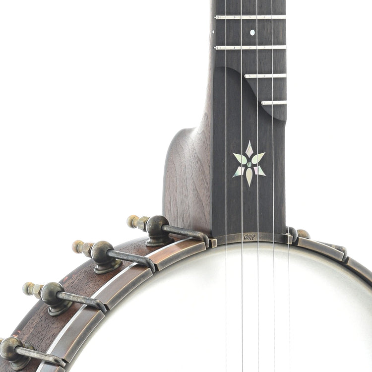 Image 4 of Ome Mira 11" Openback Banjo & Case, Walnut Neck, Radiused Fretboard - SKU# MIRA-WAL11 : Product Type Open Back Banjos : Elderly Instruments