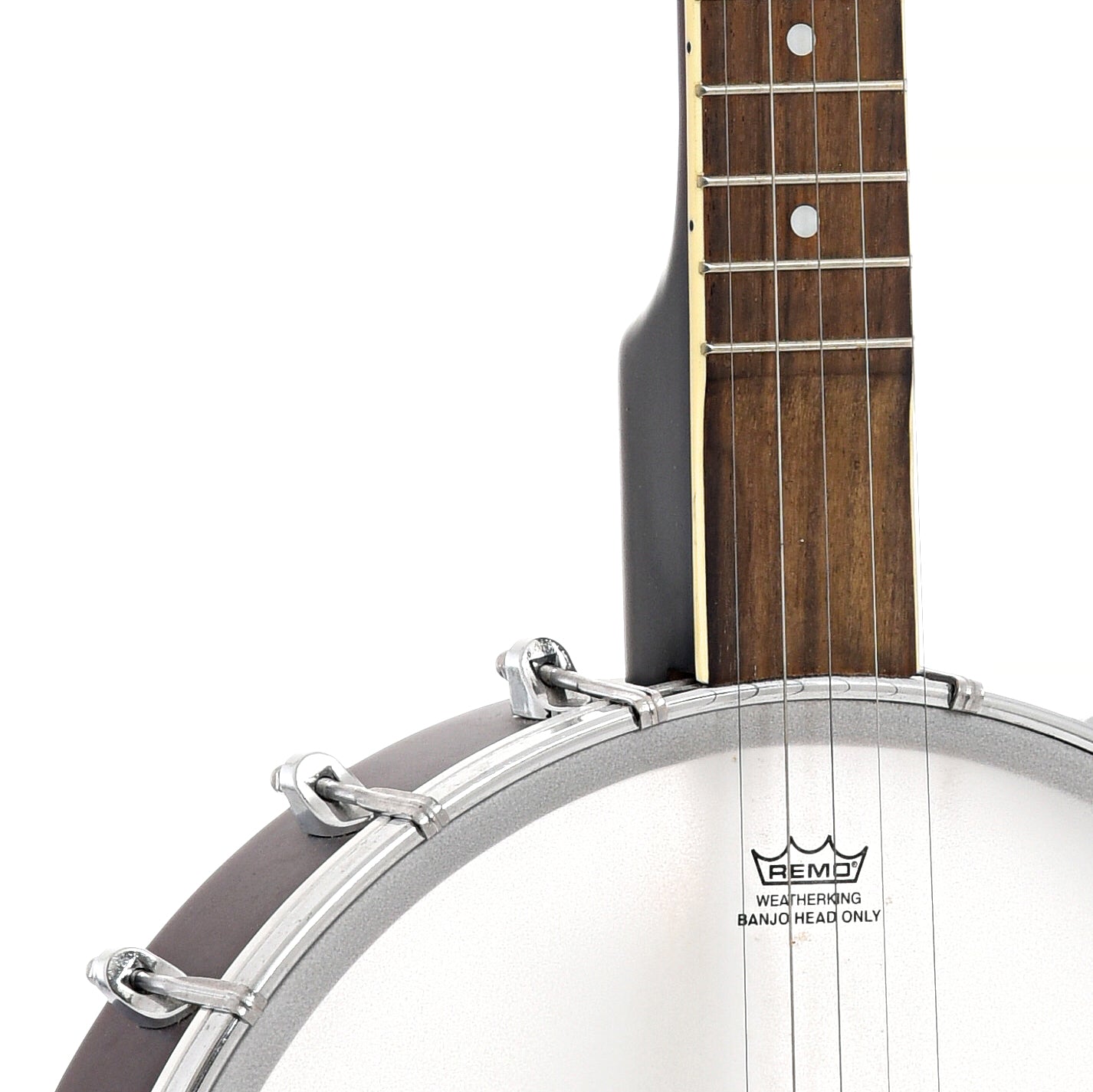 Front fretboard and body join of Washburn B-7 Open Back Banjo