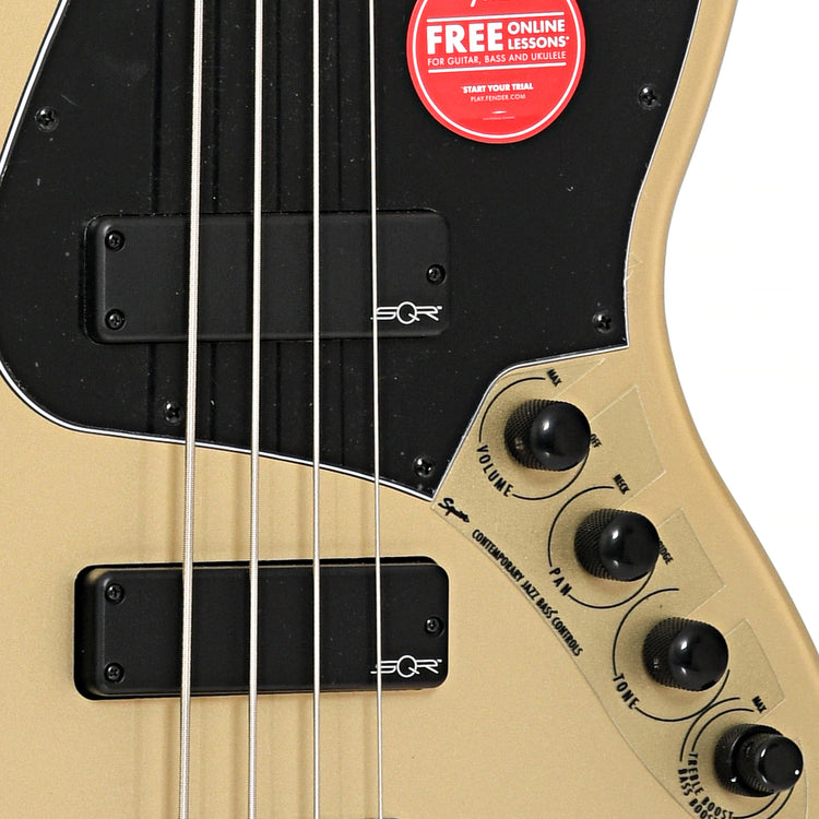 Image 5 of Squier Contemporary Active Jazz Bass HH, Shoreline Gold- SKU# SCAJBHHGLD : Product Type Solid Body Bass Guitars : Elderly Instruments